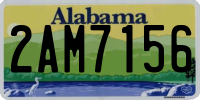 AL license plate 2AM7156