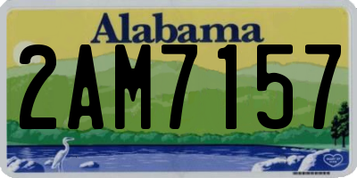 AL license plate 2AM7157