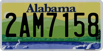 AL license plate 2AM7158
