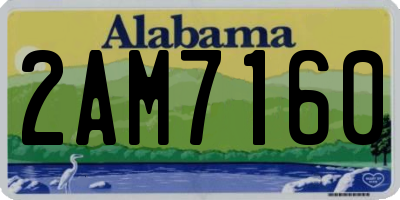 AL license plate 2AM7160
