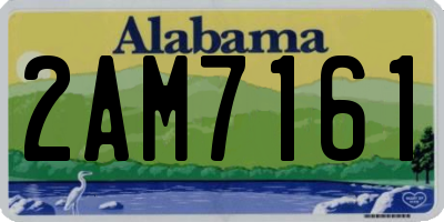 AL license plate 2AM7161