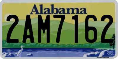 AL license plate 2AM7162