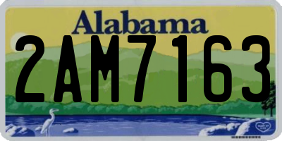 AL license plate 2AM7163