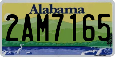 AL license plate 2AM7165