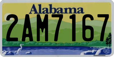 AL license plate 2AM7167
