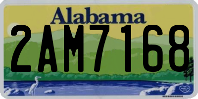 AL license plate 2AM7168
