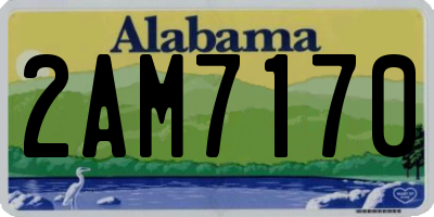 AL license plate 2AM7170