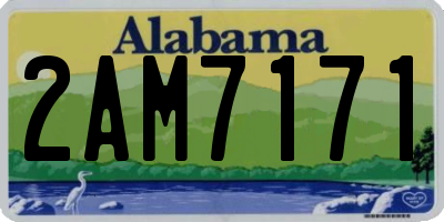 AL license plate 2AM7171