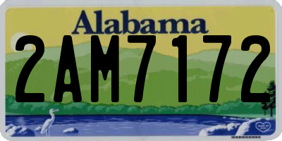 AL license plate 2AM7172