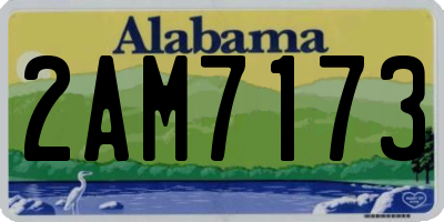 AL license plate 2AM7173