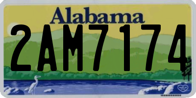 AL license plate 2AM7174