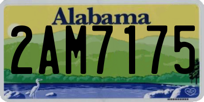 AL license plate 2AM7175