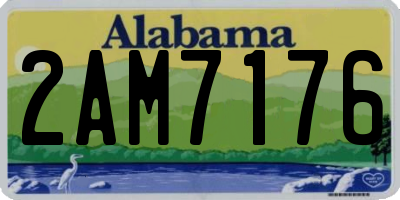 AL license plate 2AM7176