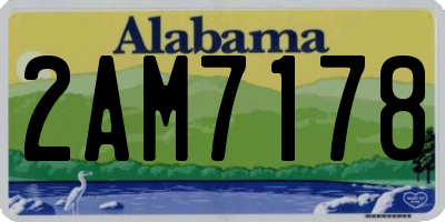 AL license plate 2AM7178