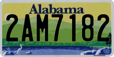 AL license plate 2AM7182
