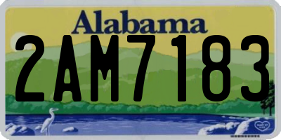 AL license plate 2AM7183