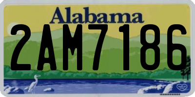 AL license plate 2AM7186