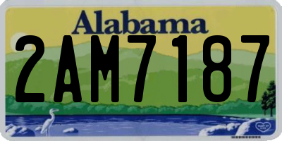 AL license plate 2AM7187