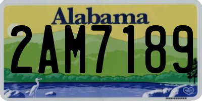 AL license plate 2AM7189