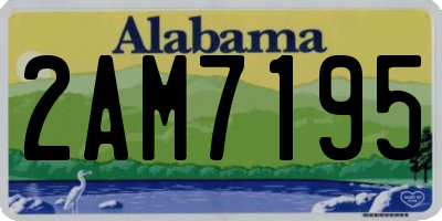 AL license plate 2AM7195