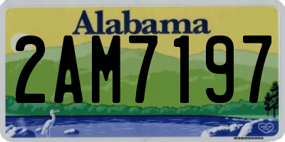 AL license plate 2AM7197