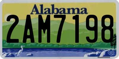AL license plate 2AM7198