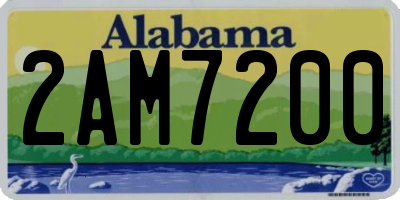 AL license plate 2AM7200