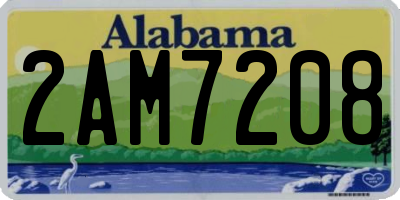 AL license plate 2AM7208