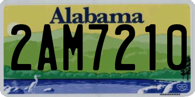 AL license plate 2AM7210