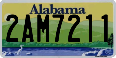AL license plate 2AM7211