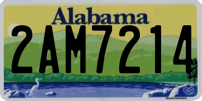 AL license plate 2AM7214