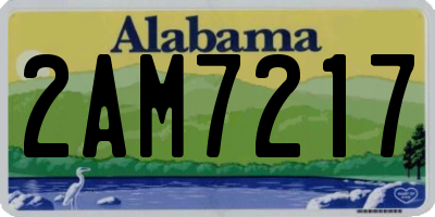 AL license plate 2AM7217