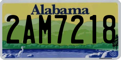 AL license plate 2AM7218