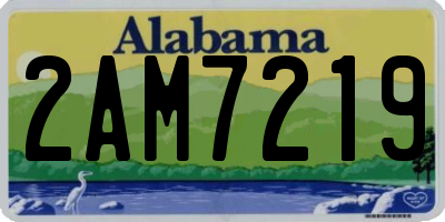 AL license plate 2AM7219