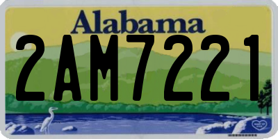 AL license plate 2AM7221