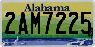 AL license plate 2AM7225