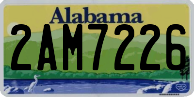 AL license plate 2AM7226