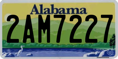 AL license plate 2AM7227
