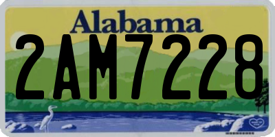 AL license plate 2AM7228