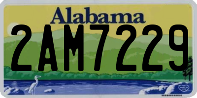 AL license plate 2AM7229