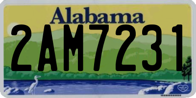 AL license plate 2AM7231