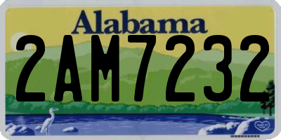 AL license plate 2AM7232