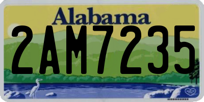 AL license plate 2AM7235