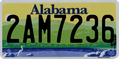 AL license plate 2AM7236
