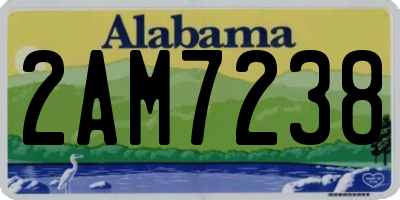 AL license plate 2AM7238