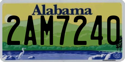 AL license plate 2AM7240
