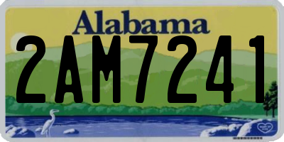 AL license plate 2AM7241