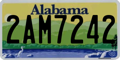 AL license plate 2AM7242