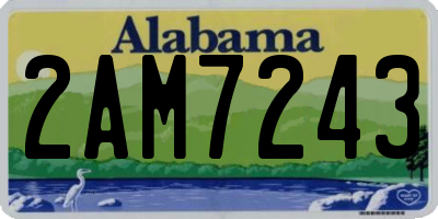AL license plate 2AM7243