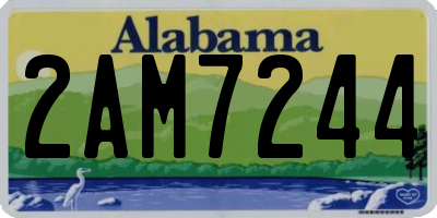 AL license plate 2AM7244